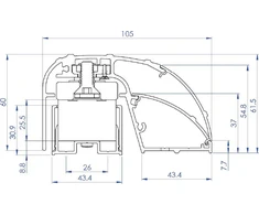Dymo Elektromagnetyczny profil drzwiowy 400mm 300kg monitorowany CDVI P300EVO