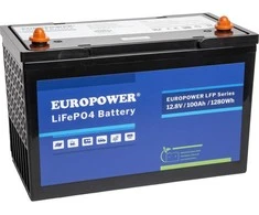 Akumuliatorius LiFePO4 EUROPOWER serii LFP 12,8V 100Ah Bluetooth (Żywotność ~4000 cykli)