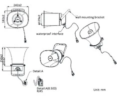 IP ruporinis garsiakalbis Hikvision DS-PA0103-B (15W, 120dB, IP67)
