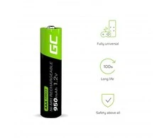 Green Cell AKUMULATORKI Žalias Cell 4x AAA HR03 950mAh GR03