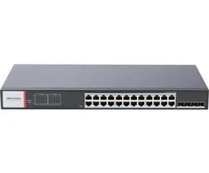 Šakotuvas Hikvision DS-3T1528HP-SI-24P4F/Be maitinimo