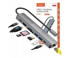 Zenwire USB-C šakotuvo adapterio ADAPTERIS 8in1 HDMI gigabito eternetas „Macbook Pro Air M4“