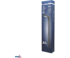 Hibridinis LED sodo šviestuvas BEMKO SOLVEO 7W 600LM 3000K/4000K/6500K 80CM IP65 tamsus Pilkas CZ.PIR