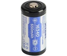Xtar 650mAh 3,7V 16340 CR123 akumuliatorius su PCB