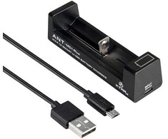 Cilindrinis ličio jonų akumuliatoriaus įkroviklis 18650 Xtar ANT MC1 Plus micro USB-B