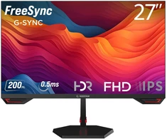 TST Monitorius 27" Rampage Crimson FHD 200Hz 1ms Fast IPS gamingowy