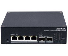 Šakotuvas VALDOMAS POE PRAMONINIS KOMUTATORIUS DS-3T1506HP-EI-UPS/NO POWER UNIT 4 PRIEVADŲ SFP Hikvision
