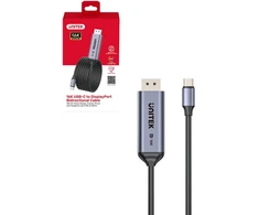 Unitek dvikryptis kabelis USB-C - DisplayPort 16K | 80Gbps | HDR | 1,8 m