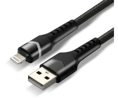 KABELIS USB-A / Lightning Apple iPhone LED RGB everActive CBB-1IBR 100cm 2,4A