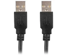 KABELIS USB-A M/M 2.0 0.5M JUODA LANBERG