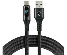 KABELIS USB-A / USB-C LCD everActive CBB-2CBL 200cm 3A