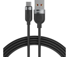 Kabelis USB-A / USB-C Voltage Silicone 66W PD 100cm juoda