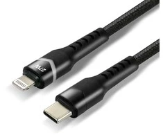 KABELIS USB-C / Lightning Apple iPhone LED RGB everActive CBB-1CIR 100cm PD 27W