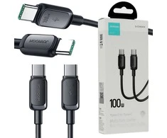 Joyroom Multi-Color Series A14 USB-C / USB-C 60W kabelis 1.2m – juodos spalvos