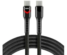 EverActive USB-C – USB-C USB kabelis 2 m juodas (CBB-2PDR)