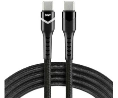 EverActive USB-C – USB-C USB kabelis 2 m juodas (CBB-2PDR)