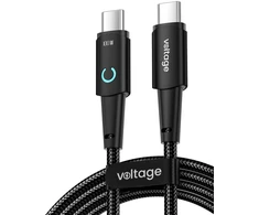 Kabelis USB-C / USB-C Voltage PowerAngle 100W PD 100cm juoda