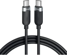 Kabelis USB-C / USB-C Voltage Silicone 100W PD 100cm juoda