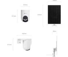 EZVIZ CS-HB8c lauko akumuliatorinė valdoma kamera su saulės panelės komplektu (Type-C, 4 MP, 4 mm, 4G/LTE, Wi-Fi)