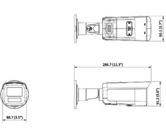 IP kamera Hikvision bullet DS-2CD2T46G2H-IS2U/SL F2.8 (balta, 4 MP, 60 m IR; AcuSense, DarkFighter)