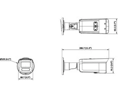 HIKVISION camera DS-2CD2T83G2-LIS2U/SL juodas