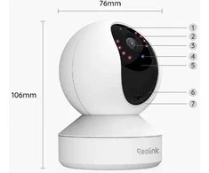 Reolink E serijos E330 išmanioji 5 MP IP vidinė pasukama stebėjimo kamera su Wi-Fi