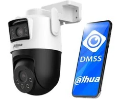 Kamera Dahua zewnętrzna obrotowa Dual 3+3MP/WiFi 6/IP66/AI Detection/Sound &amp; Light Alarm/Smart Dual Light/Linkage tracking