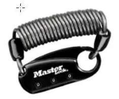 Karabińczyk su kablem Master Lock 1551EURDBLK