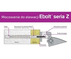 Ebolt fasado tvirtinimo kaištis 12*240 mm su m5 vidiniu sriegiu