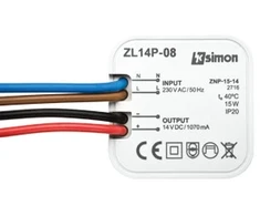 Kontakt-Simon LED maitinimo šaltinis 14V DC 8W ZL14P -08 (WZ-L14P -08xxx- xxx)