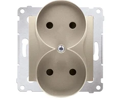 Kontakt-Simon SIMON54 dvigubas b / up 16A IP20 su aukso skydu - DG2MZ.01 / 44