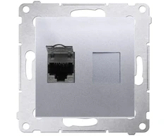 Kontakt Simon KOMP.ŽEMINIMAS.RJ45 CAT6E TRANS.SIDABRAS MATINIS SIMON54