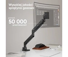 ONKRON G130-B Pasukamas ir pakreipiamas stalo laikiklis 17–57 colių monitoriams, maks. 27 kg, su rotacija, juodas