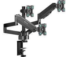 Laikiklis ONKRON Triple Monitorius Desk Mount Stand for 13-32-Inch LCD LED Screens iki 8kg, Juodas