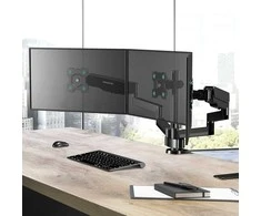 Laikiklis ONKRON Triple Monitorius Desk Mount Stand for 13-32-Inch LCD LED Screens iki 8kg, Juodas