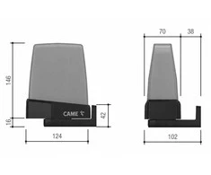 Lampa CAME KRX1FXSO oranžinė LED 24/230V (806LA-0010)
