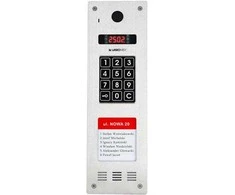 Laskomex Laskomex CP-2533NR-040 Siaura vertikali garso skydelis, nerūdijantis plienas, su RFID skaitytuvu ir ILGESNIu nuomininkų sąrašu (suderinamas su KAM3-1 moduliu)
