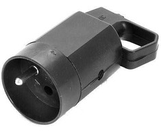 Lizdas 315-05 su įžeminimo kilpa 2P+Z 16A 250V IP20 Juodas VIPLAST 315-05