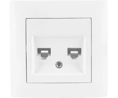 Dvigubas kompiuterio lizdas VCX LC 41 baltas