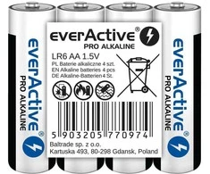 LR6 (AA) „everActive Pro“ šarminės baterijos (4 vnt. pakuotė)