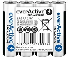 LR6 (AA) „everActive Pro“ šarminės baterijos (4 vnt. pakuotė)