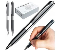 Luxury Goods BALLPOINT MINI SPY VOICE RECORDER PENDRIVE 15H HQ, skirtas pasiklausymo aptikimui