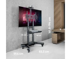Laikiklis Mobilus televizoriaus stovas 40"-70" iki 45 kg ONKRON TS1551 juodas