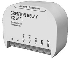 GR1 „Grenton“ relinio išėjimo modulis (2 išėjimai) / įleidžiamas / su „Wi-Fi“