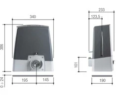 Vartų automatika CAME BKX08AGF, 24 V, 24 m/min, 800 kg
