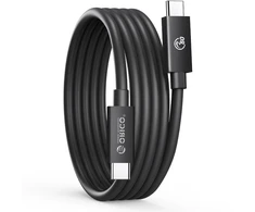 Orico Thunderbolt 5 USB-C kabelis 80Gbps, 240W, 8K@60Hz, 1.5m, juodas