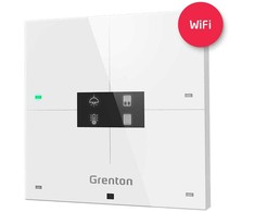 Išmanusis skydelis Grenton / 4 jutikliniai laukai / OLED ekranas / „Wi-Fi“ / balto stiklo priekis