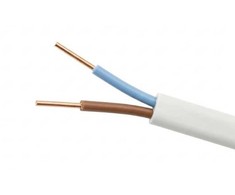 Elektros laidas plokščias YDYp 450/750V 2x1.5mm2 ELEKTROKABEL baltas 100m