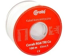KOAKSINIS KABELIS RG6 TRI Cu CORAB (100m ritė) A klasė