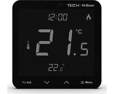 Engo Laidinis kambario termostatas sinum juoda R-S3 Tech Controllers